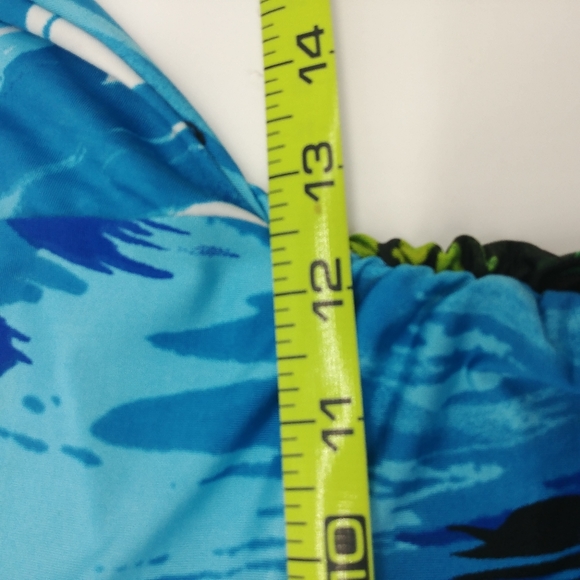 Neon Bright Colorful Bodycon Beautiful stretch cowl neck dress size small - Picture 7 of 12